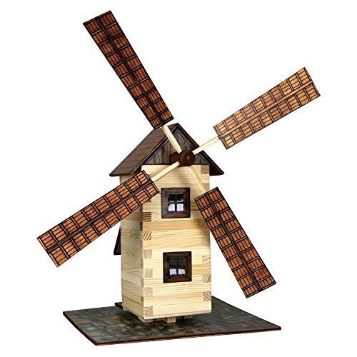 Preisvergleich Produktbild Walachia 8594036430150 - Windmühle Holz Modellbauset, Modellbahn Spur 1 / LGB 1:32