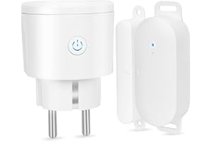 Fensterkontaktschalter, Dericam Funk-Fensterkontaktschalter für Dunstabzugshaube, Abluftventilator, Kamin, Fensterkontaktschalter Dunstabzugshaube mit 3600W Funksteckdose und Magnetkontaktschalter