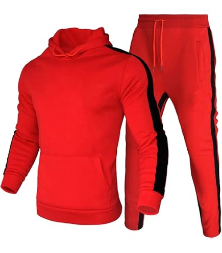 Tuta Sportiva 2 Pezzi Uomo Con Felpa E Pantaloni – Velluto Ispessito, Cuciture Tricolore, Per Jogging E Football
