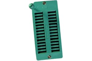 ALMENCLA 28 Pin ZIF IC Test DIP Socket Pitch Narrow - Green, 2.54mm