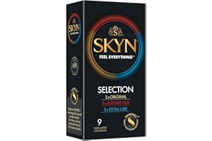 PANYJE Skyn Selection - Pack of 9 Condoms - Original - Intense Feel - Extra lube