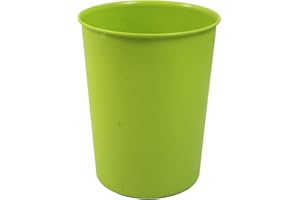 JVL Quality Vibrance Bright Green Lightweight Plastic Waste Paper Basket Bin