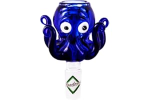 Weedness Testa di Vetro per Bong 14,5 mm Octopus Tagliato - Testa Plug-in Adattatore per Bong Accessori per Testa Attacco per Ciotola