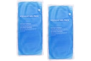 HI FINE CARE Impacchi di ghiaccio in gel, impacchi di ghiaccio freddo per lesioni, impacchi di ghiaccio caldo e freddo, riutilizzabili, impacchi di ghiaccio in gel (grande (confezione da 2))