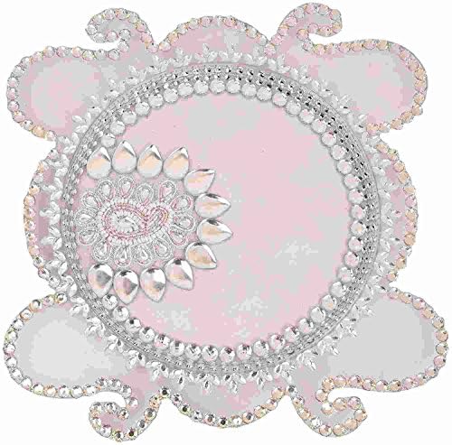 Dhara Art Acrylic Pooja Thali Plate Hand Art ated Religious Gift Indian Tradition Christmas