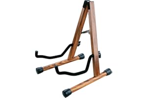 HilerPunk Gitarrenständer,A-Frame faltbar, einfache Montage und tragbar,für klassischegitarre Akustikgitarre solide Halterung,langlebig (Zebra Wood)