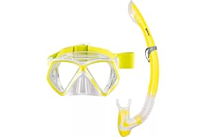 Mares Aquazone Combo Pirate Neon, Combo Composto da Maschera e Boccaglio Bambino - Unisex, Giallo