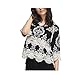 Produktbild VENMO Mode Frauen Spitze Patchwork Harf Hülse Bluse Beiläufige Spitzen T Shirt Strand-Kittel (L, Black)
