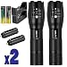Produktbild 2 Stücke LED Taschenlampe 8000 Lumens, 5 Modi mit 2 Stück 18650 Akku By huichang