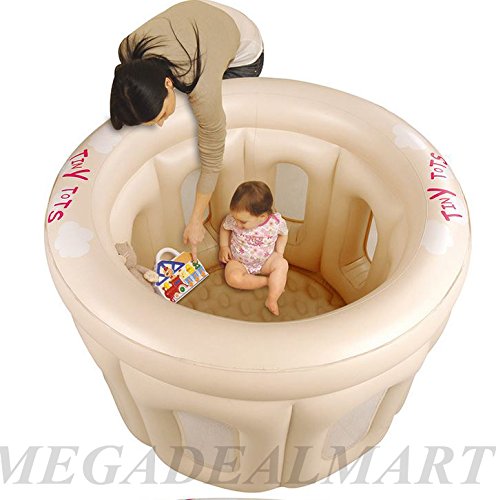NEW INFLATABLE BABY TODDLER CHILDS PLAYPEN TINY TOTS FUN TIME PLAY PEN COMFORT