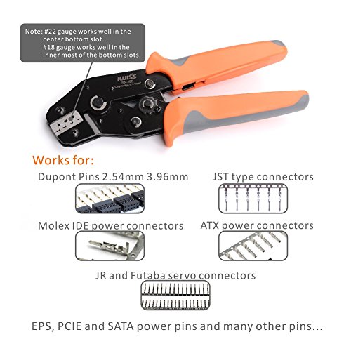 iwiss Dupont Pin Insulated Terminal-Crimper 2.54 mm 3.96 mm KF2510 28–18 AWG 0,1–1,0 mm2 Kompression Ratschenmechanismus Modular Crimpzange mit wire-electrode Schneiden sterben - 5