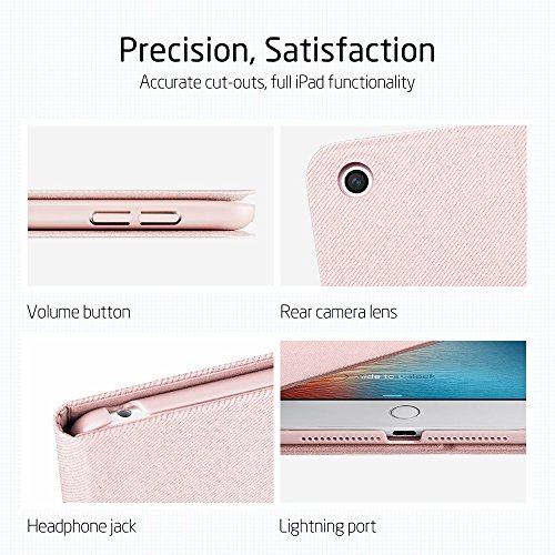 Neues iPad 2017 iPad 9.7 Zoll Hülle, ESR® Städtisch Serie Cover Auto aufwachen / Schlaf Funktion Smart Case und Einstellbarem Blickwinkel Funktion Schutzhülle für Neue iPad 9.7 2017 (Rosa) - 4