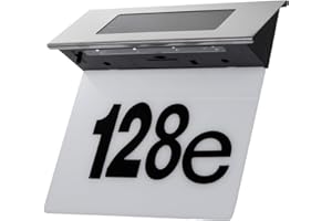 ‎MACLEAN Maclean MCE423 Solarna Lampa LED z Numerem Domu, IP44, 1W, 60lm, 6000K, Akumulator 600 mAh, 2,5V DC 70mA