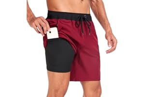 Bsrpolry Men's Swimming Trunks Men's Swimming Shorts Quick-Drying surf Shorts Beach Shorts Striped Pants Gradient Waterproof Pants Summer Board Shorts with Pockets