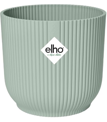 Pot De Fleur Miami 20 Cm Crème - Design Moderne En Plastique Recyclé - Résistant Au Gel Et Aux UV