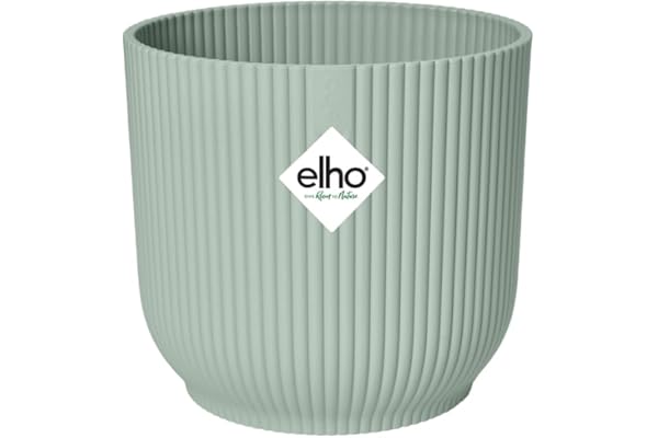 Elho Vibes Fold Rond Mini 7 - Pot De Fleurs pour Intérieur - Plastique 100% recyclé - Ø 7.0 x H 6.5 cm - Vert/Sorbet Green
