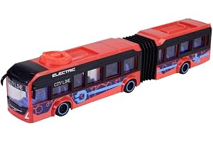 Dickie Toys 203747015Y06 - Volvo Buss - Dickie Toys Volvobuss med Öppningsbara Dörrar och Styrfunktion, 40 cm, Från 3 år
