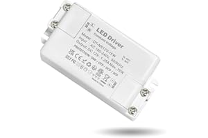 ZAKVOP Transformateur 220V 12V LED 15W, alimentation 12v 12w 1.25A, led driver 12v, Transfo AC à DC, convertisseur 220v 12v, pour 12 Volt CCTV MR16 G4 MR11 GU5.3 Ampoule et Bande Lumineuse LED, Non Dimmable