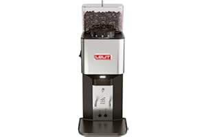Lelit PL71 William, Molinillo de café prosumer on-Demand con Fresas Planas de Ø 50 mm y Tiempo de molienda Ajustable, 270 W, 0.35 kg, Acero Inoxidable