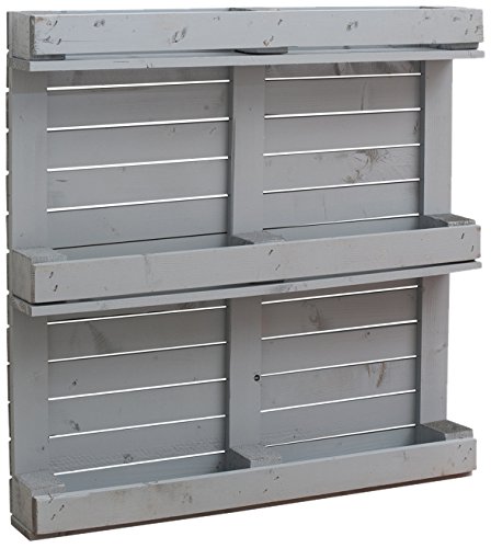 Castagnetti 1928 Estante de 3 Planos con Lateral, Acabado palé, Madera de Abeto, Ceniza