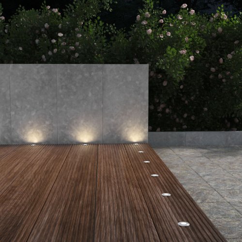 parlat LED Boden-Einbauleuchte Atria für außen, warm-weiß, 14lm, IP65, 40mm Ø - 5