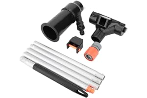 LYRLODY Bezprzewodowy Odkurzacz i Odpieniacz do Liści Basenowych, Zasilany Bateryjnie łapacz Liści Basenowych z Wytrzymałą Siatkową Torbą, do Basenów Podziemnych i Naziemnych