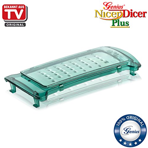 Genius Nicer Dicer Plus | Smaragd-Grün | 18 Teile | Alles-Schneider | Reiben | Hobeln | Würfeln | Schneid-Gerät | TV-NEU - 5