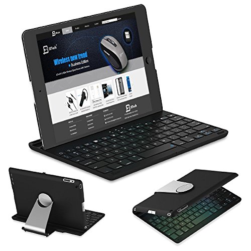iPad Air Tastatur, JETech Drahtlose Bluetooth Tastatur Keyboard Case/Hülle mit 360 Grad-Umdrehung und Multi-Angle Stehen für Apple iPad Air – 2012 - 3