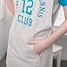 Bearsland Maternity Women's Long Style Summer Maternity Nursing Top Bluegray UK size 14-16