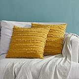 WEICHES MATERIAL: Hergestellt aus 100% weicher Baumwolle. Komfortabel und haltbar. Unsere Kissenbezüge sind in verschiedenen Farben erhältlich, sodass Sie wählen können, welche Farbe Sie dekorieren möchten.