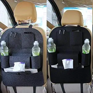 Koniry Vehicle Car Back Seat Mounted Hanging Organizer Bag - Set of 2 Pieces