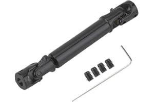 DILWE Eje de Transmision RC, Coche RC Crawler Eje de Transmision de Metal de Transmision para WPL 1/16 Mini Camion Militar(Negro)