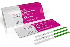 LONDON HEALTH COMPANY 50 x Ovulation Test Strips. Sensitive Fertility Predictor Testing Kit (Wide Width)