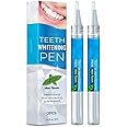 ASSHMHTC 2 Pcs Teeth Whitening Pens, Mint Flavor, 20+ Uses, 4-8 Shades Whiter, Professional Quality, Safe & Non-Sensitive, Portable & Travel-Friendly