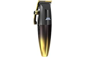 Amazon Series JRL Fresh Fade 2020C-G - Tagliacapelli professionale con tecnologia Cool Blade per la toelettatura degli uomini, tagliacapelli ricaricabile con display LCD e resistente alla corrosione