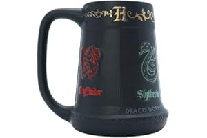 ABYSSE CORP Harry Potter – Jarra 3D de cerveza – Escudo de Hogwarts – Gryffindor – Slytherin – Hufflepuff – Ravenclaw – 450 ml