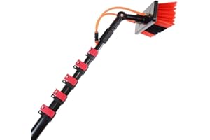 YQ&TL Perche Tige Télescopique Brosse de Nettoyage Solaire Panneaux Fenêtre Nettoyage Kit,3.6M-11M pour Nettoyage Panneaux solaires, Bâtiments De Grande Hauteur Et Les Gros Véhicules 11m