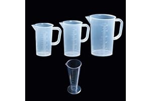 Kytpyi jarras medidoras plastico, 4 piezas jarra dosificadora vasos graduados tazas medidoras plastico vasos medidores ml vasos de precipitados tazas de medición para laboratorios de cocina