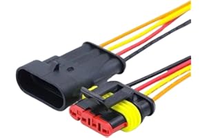 PA PRODUCTS Male and Female Waterproof Connector Set for AMP Superseal 1.5mm Series - Automotive Cable Plug Sets (4 PIN)