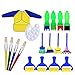 Produktbild 18 Stück Schwamm Malerei Pinsel Kinder Set Sponge Paint Brush Früherziehung Zeichnung Werkzeuge Pinsel Palette Schürze Malerei für DIY Kunsthandwerk, Verschiedene Farben und Formen