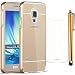 Produktbild Sunnycase Beliebt Detachable Luxus PC Bumper Rahmen Case Metall Aluminium Frame Hybrid Schutz Hülle Tasche Schutzhülle für Samsung Galaxy S5 I9600 S V / S5 NEO Smart Metall Case Cover + HD Super Klare Displayschutzfolie + Stylus Stift Touch Pen, Gold
