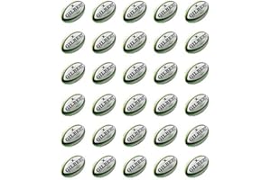 Lot de 30 décorations comestibles en papier gaufrette pour gâteaux d'anniversaire Motif boules de rugby