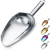 Berglander ice scoop 6 oz, metal ice scoop for ice maker multipurpose for candy pet dog food spoon