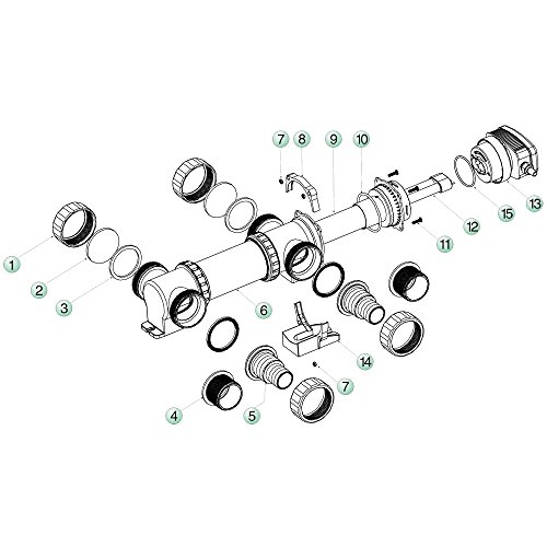 SunSun CUV-736 Edelstahl Teichklärer Wasserklärer Lichtfilter 36W - 8