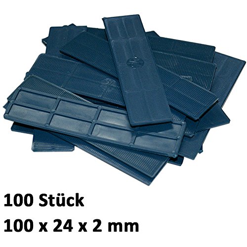 600 x Kunststoff Verglasungsklötze Set Glasklötze Unterleger 100x24x 1, 2, 3, 4, 5, 6 mm Distanzklötze Trageklötze Abstandshalter - 3