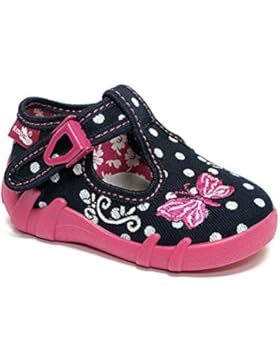 Mädchen Hausschuhe 13-102, Dunkelblau, Gr 20