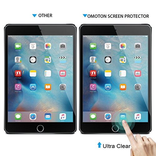 OMOTON iPad Pro 12.9 (2017) Panzerglas Schuztfolie, Anti- Kratzer, Bläschenfrei ,9H Härte, HD-Klar, Apple Pencil kompatibel, [2.5D Runde Kante] - 4