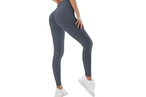 Getervb Leggins Donna Push up Vita Alta Leggings Donna Sportivi Anticellulite Opaco Pantaloni Palestra Yoga Fitness Jogging