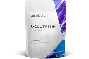 ‎EDUBILY NUTRITION edubily nutrition® L-Glutamin Pulver - Vegane Aminosäure aus Fermentation - Ohne Aroma - Pures L-Glutamin ohne Zusätze (500 g Pulver)