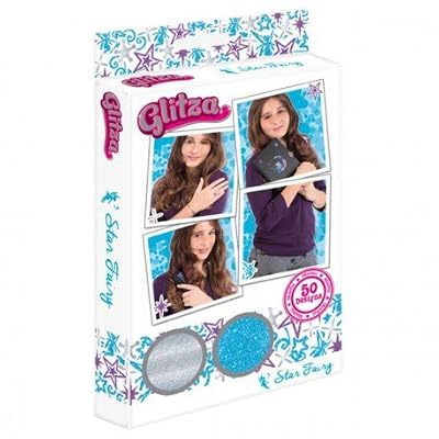 Glitza - GLT7612 - Transfer Art - 50 Motifs à Pailleter - 2 Pots de Paillettes - Pinceau
